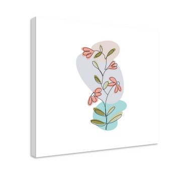 Daisy flowers minimalist design flower canvas - TenStickers