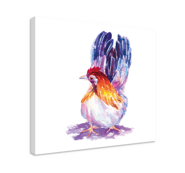 Cuadro aves Pollito pintado clásico - TenVinilo