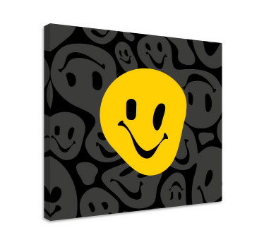 Leinwandbild Teenager Gelber smiley - TenStickers