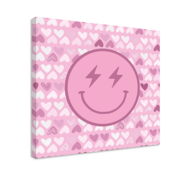 Cuadro moderno Cara sonriente del rayo rosa - TenVinilo