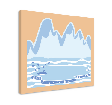 Siniset jäävuoret lasten canvas - Tenstickers