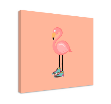 Flamingo s tenisicama platno slike art - TenStickers