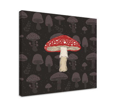 Cuadro hongo amanita muscaria roja - TenVinilo