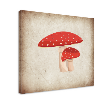 Amanita sieni kuva canvastaulu keittiöön - Tenstickers