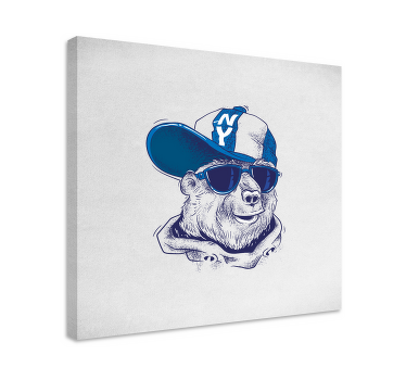 Wandbilder modern Blauer bär cartoon-graffiti - TenStickers