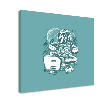 Quadro moderno Desenho animado graffiti de console portátil - TenStickers