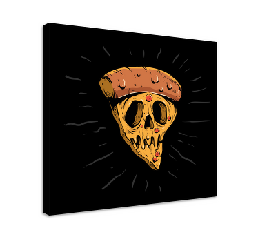 Wandbilder Sprüche pizzastück mit totenkopf - TenStickers