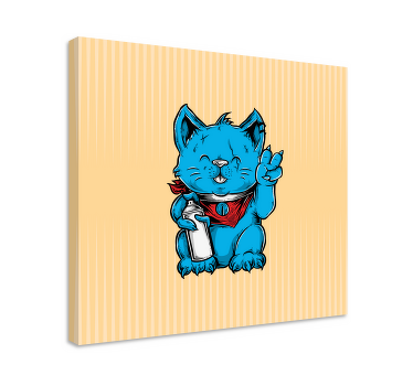 Obraz koty zabawny niebieski kot - TenStickers