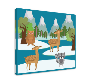 Cuadro animales Cielo azul con - TenVinilo