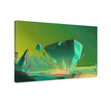 Alien planet 3D canvas prints - TenStickers