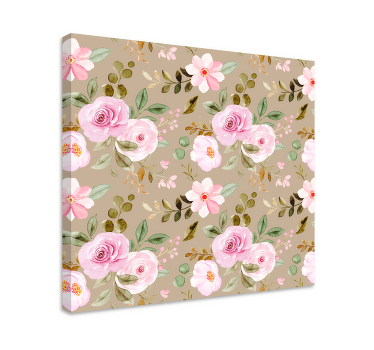 Cuadro de flores Textura de rosas beige vintage - TenVinilo