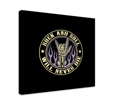 Cuadro musical símbolo de mano de roca - TenVinilo