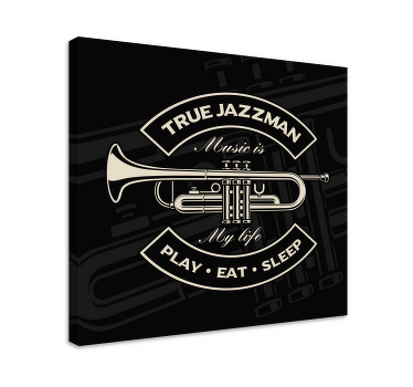 ægte jazzmand musiklærred - TenStickers
