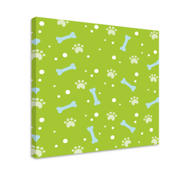 Nevjerojatni ispisi na platnu plavih i zelenih psećih šapa - TenStickers