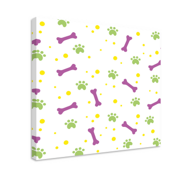 šarene pseće šape i kosti otisci psećeg platna - TenStickers