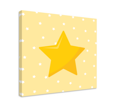 Leinwandbild Kinder Gelber klassischer stern - TenStickers