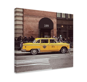 Cuadro ciudades Ilustración de taxis amarillos de nueva york - TenVinilo