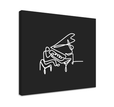 Pianist line art design Music canvas art - TenStickers