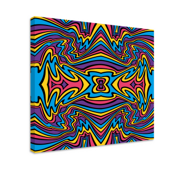 Vivid colors groovy lines canvas art prints - TenStickers