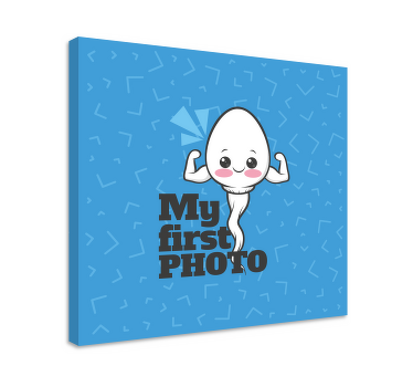 Cuadro frase Mi primera foto de diseño divertido - TenVinilo