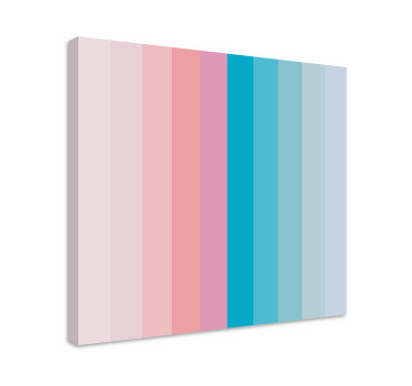 Pastelové barvy odstíny blokují tisk na stěnu ložnice - TenStickers