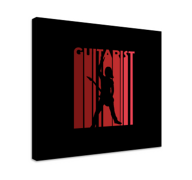 Quadro de música Silhueta do guitarrista músico - TenStickers