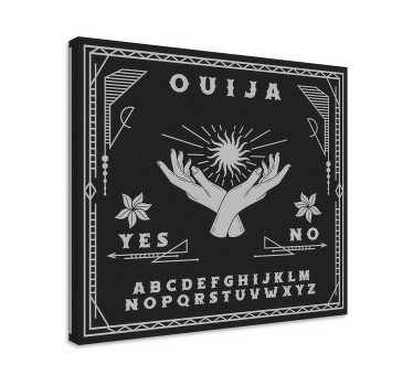 Black and white ouija board home canvas prints - TenStickers