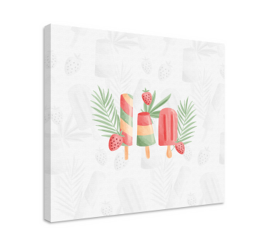 Cuadro moderno Paletas de helado de acuarela - TenVinilo
