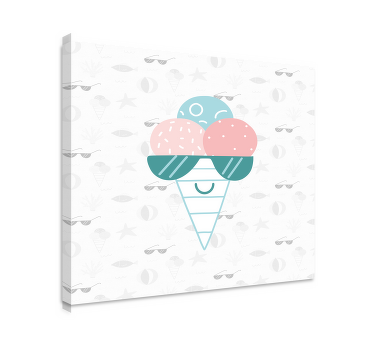 Obrazy plátna letní brýle do obývacího pokoje - TenStickers