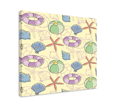 Letné predmety farebný vzor moderné obrazy na stenu - Tenstickers