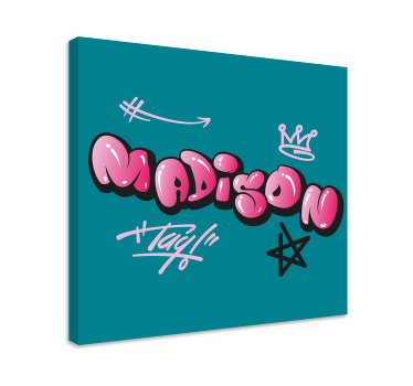 Tableau personnalisé avec plusieurs tags roses - TenStickers