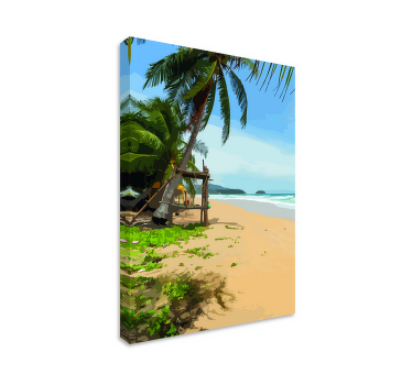 Tropisch strandgezicht Canvas landschap - TenStickers