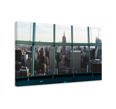 Tableau villes et pays paysage urbain avec empire state - TenStickers