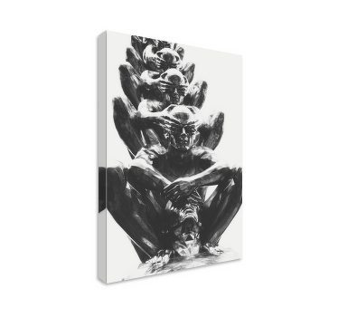 Grey statues original design canvas art prints - TenStickers