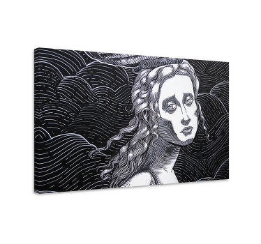 Woman black and white canvas art prints - TenStickers