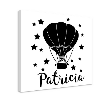 Cuadro personalizable Estrellas y globos personalizados - TenVinilo