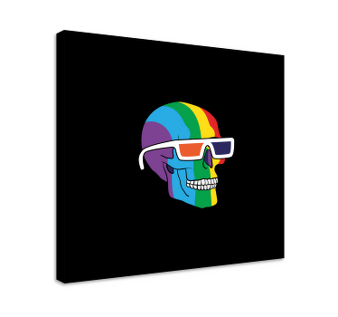 Cuadro casa Calavera de color lgbt - TenVinilo
