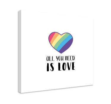 Sociálny lgbt symbol lásky domáce výtlačky na obrazy na stenu - Tenstickers