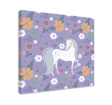 ανθισμένος καμβάς φυτώριο μονόκερου - TenStickers