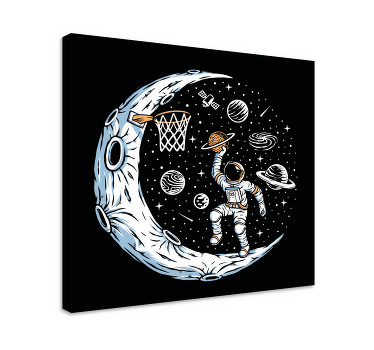 Cuadro decorativo videojuego mate de baloncesto lunar - TenVinilo