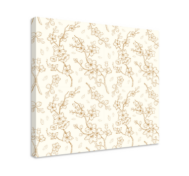 Cuadro de flores Flor de crema flor de sakura - TenVinilo