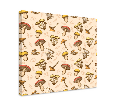 Kerman sävyiset sienet kasvi canvas - Tenstickers