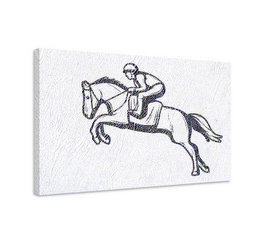 Cuadro caballos Competencia de salto - TenVinilo
