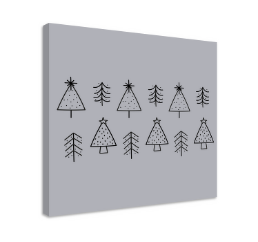 Julgran jul canvastavlor - Tenstickers