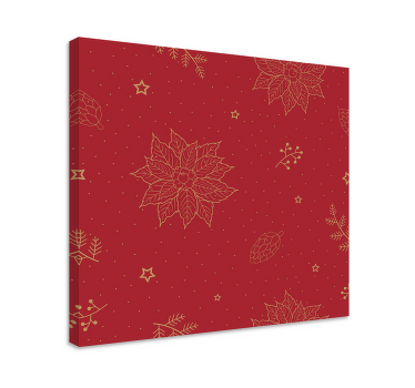 Cuadro de navidad Patrón de flores vintage - TenVinilo