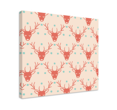 Model de reni rosii imprimeuri de panza de craciun - TenStickers