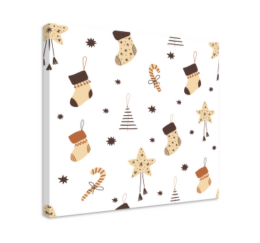 Joululahjat kimalteleva kuvio canvas joulu - Tenstickers