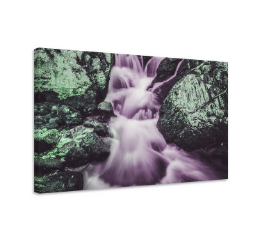 Glowing Bright Waterfall landscape canvas - TenStickers
