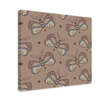 Cuadro para salón Mariposas marrones de dibujos animados - TenVinilo