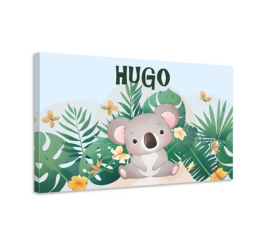 Sød koala til dreng med navnelærred - TenStickers